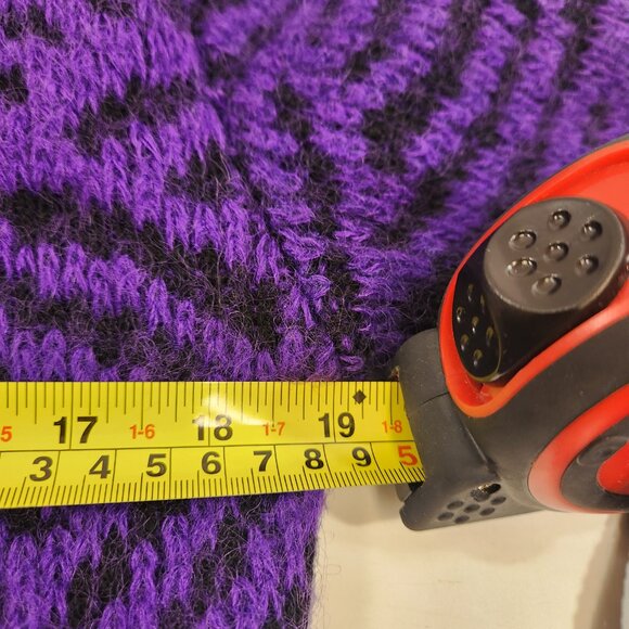 Vintage Via Frascatti Snap Cardigan Purple Fan Shell Pattern Size 36 - Picture 9 of 11